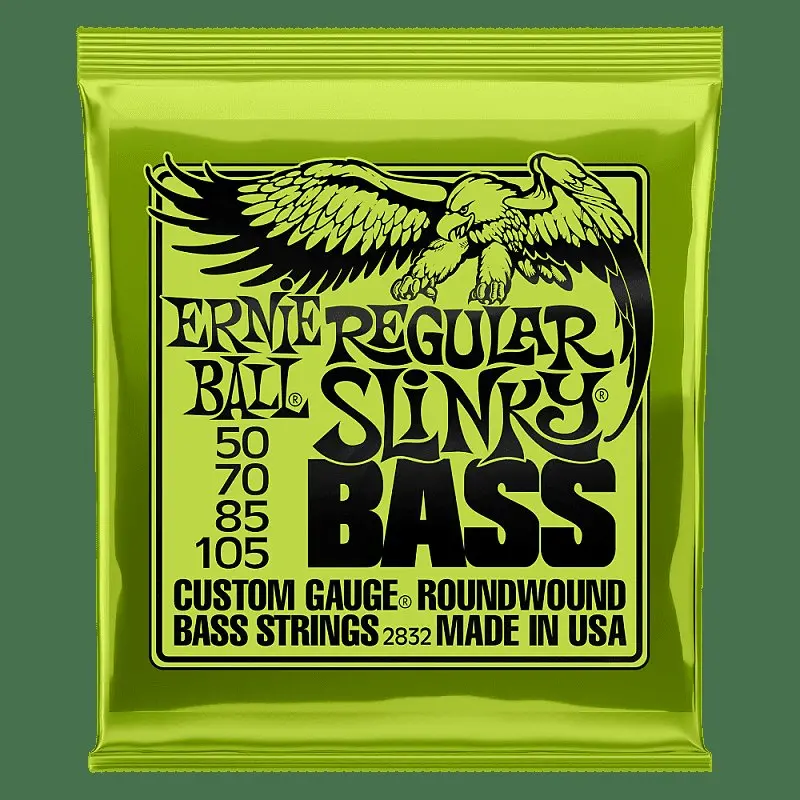 Ernie Ball 2832 Regular Slinky Round Wound Electric Bass Strings 50-105 Gauge 1