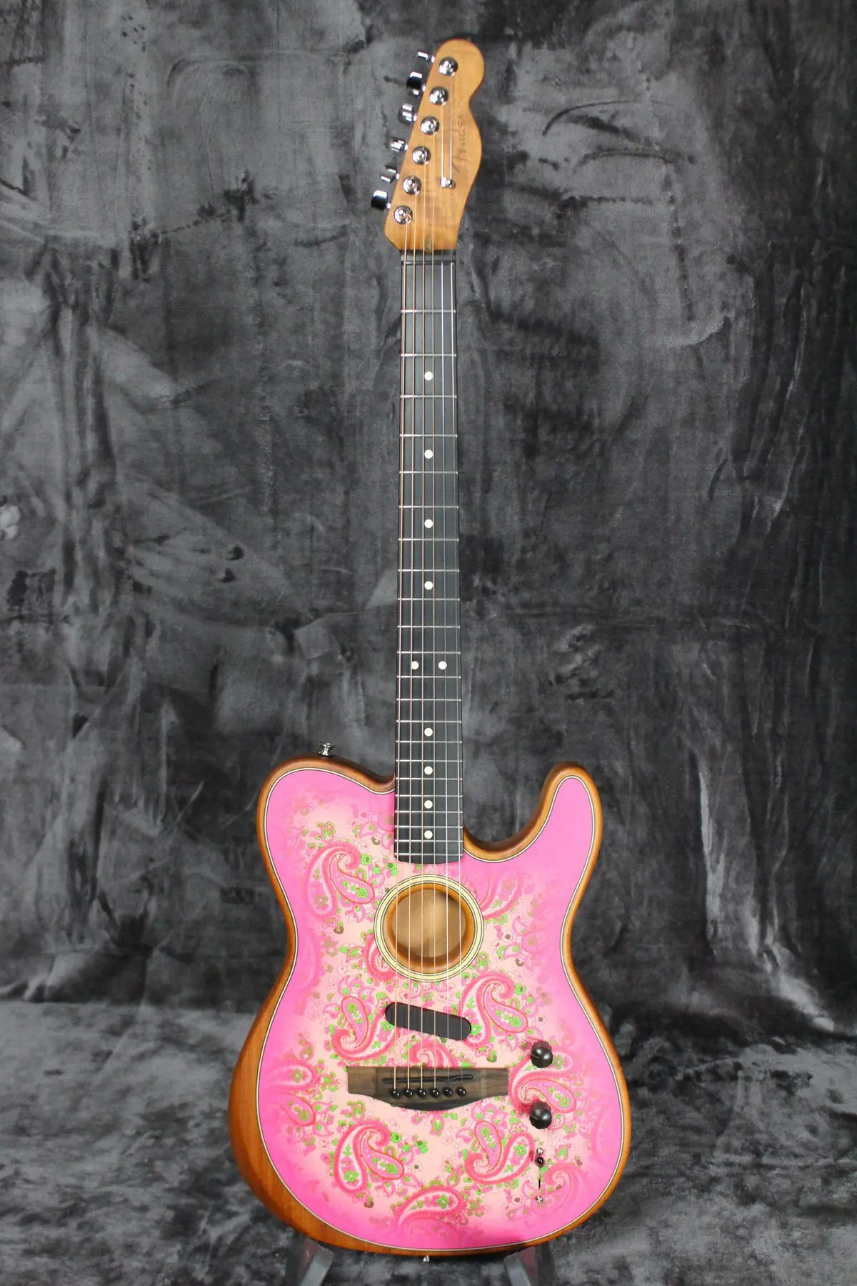 Fender Limited Edition American Acoustasonic Telecaster Pink Paisley 1