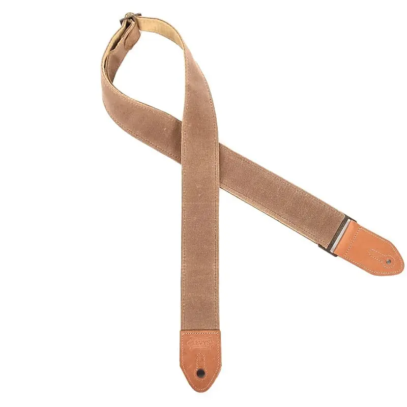 Levy's M7wc-Tan Guitar Strap Waxed Canvass *Free Shipping In The Usa* 1