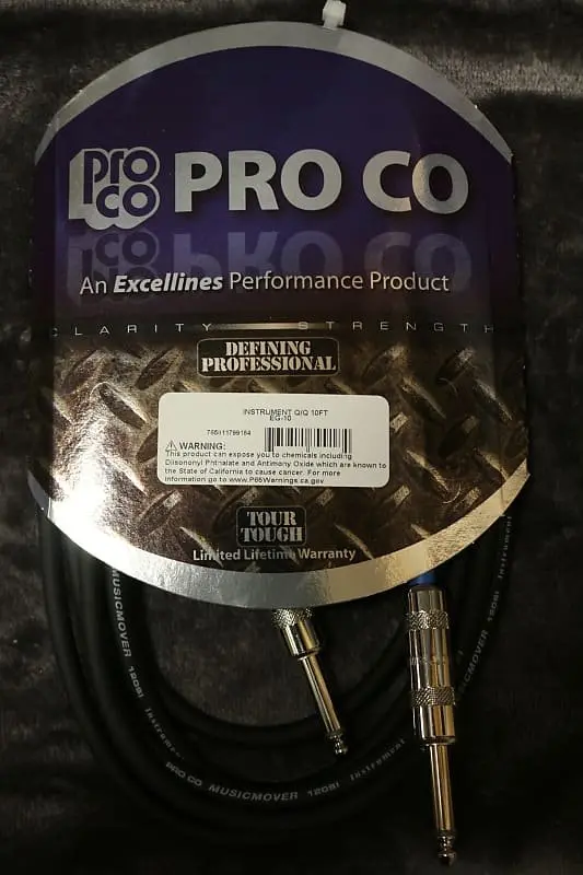 Pro Co Instrument Cable Q/Q 10-Ft Eg-10 *Free Shipping In The Us* 1