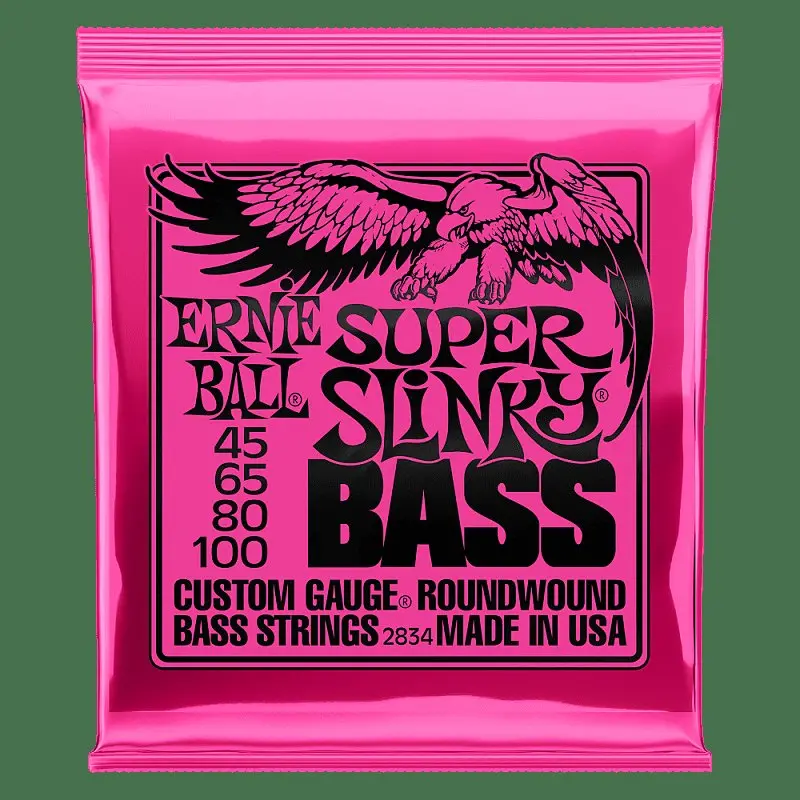 Ernie Ball 2834 Super Slinky Electric Bass Strings 45-100 Gauge 1
