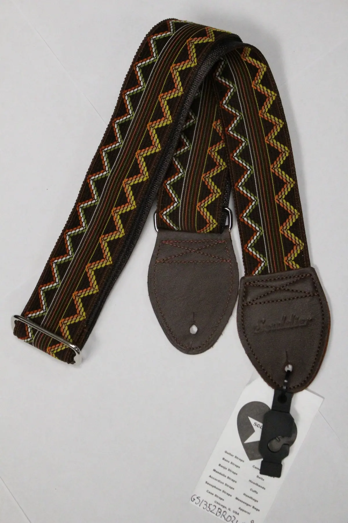 Souldier Gs1352 Br02wb Memphis Brown Guitar Strap *Free Shipping In The Us* 1
