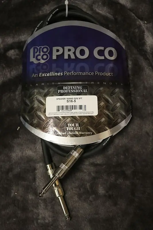 Pro Co  Speaker S16-5 Speaker Cable *Free Shipping In The Usa* 1