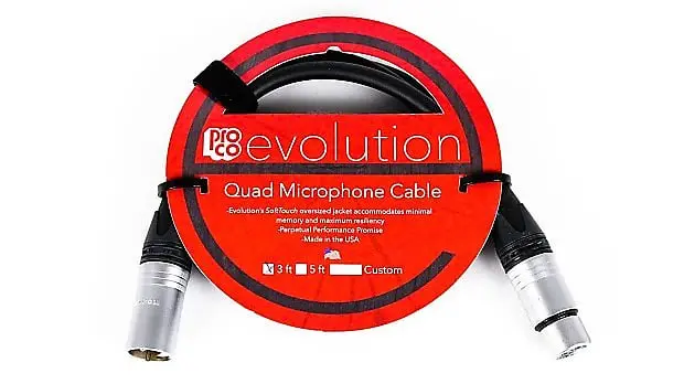 Pro Co Evolution Evlmcn-3 3 Ft Mic Cable *Free Shipping In The Usa* 1