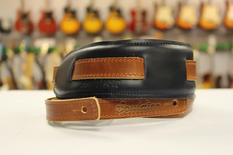Souldier Rust On Navy Blue Plain Saddle Guitar Strap *Free Shipping In The Usa* 1
