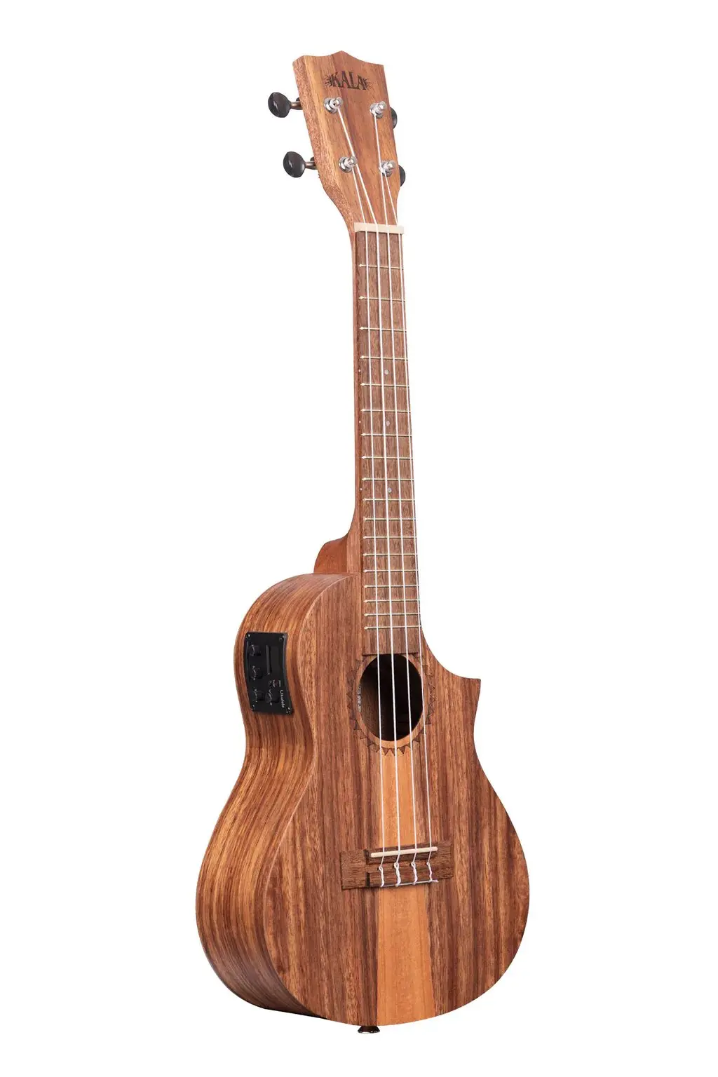 Kala Ka-Tk-C-Ce Teak Tri-Top Concert Ukulele W/ Cutaway & Eq 2