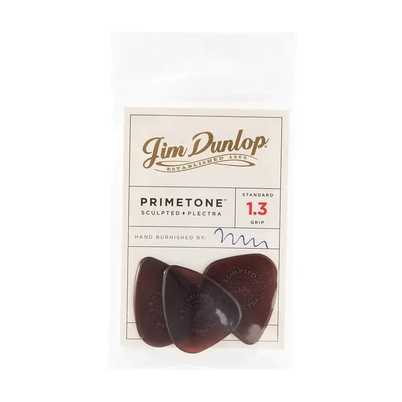Dunlop Primetone Standard Grip Picks 3 Pack, 1.3Mm- 510P1.3 1