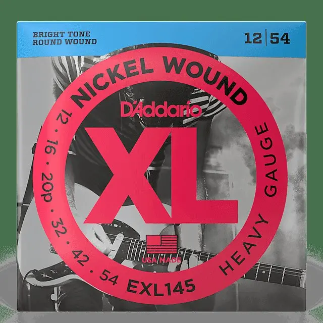 D'addario Exl145 Nickel Wound Electric Guitar Strings, Heavy Gauge With Plain Steel 3Rd 1