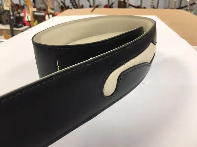 Lm Products F-Hole Black Guitar Strap *Free Shipping In The Usa* 1