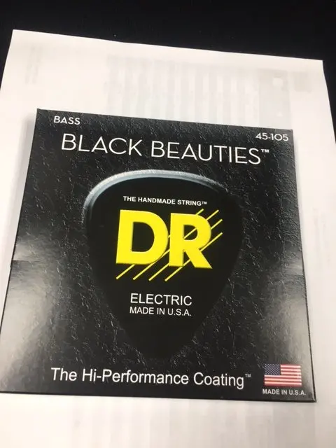 Dr Strings Bkb-45 Black Beauty 45-105 Bass Strings *Free Shipping In The Usa* 1