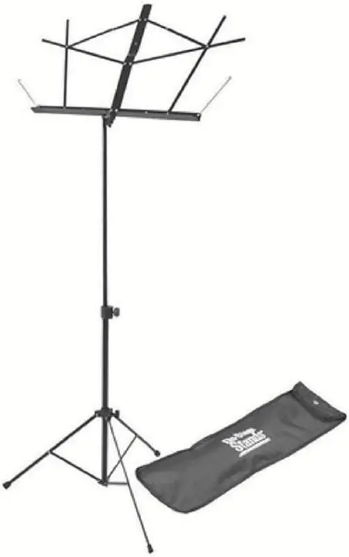 On-Stage Sm7122bb Compact Folding Sheet Music Stand W/ Bag 1