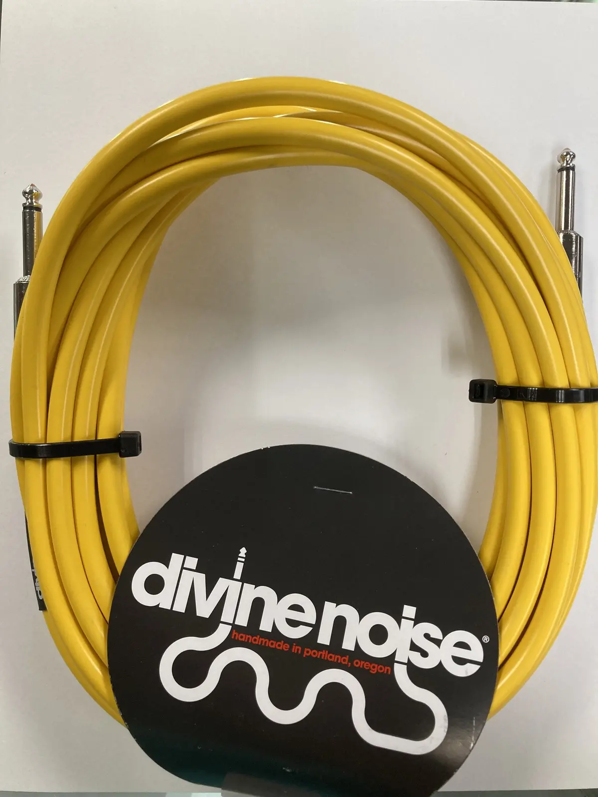 Divine Noise 25Ft Instrument Cable S-S Yellow *Free Shipping In The Usa* 1
