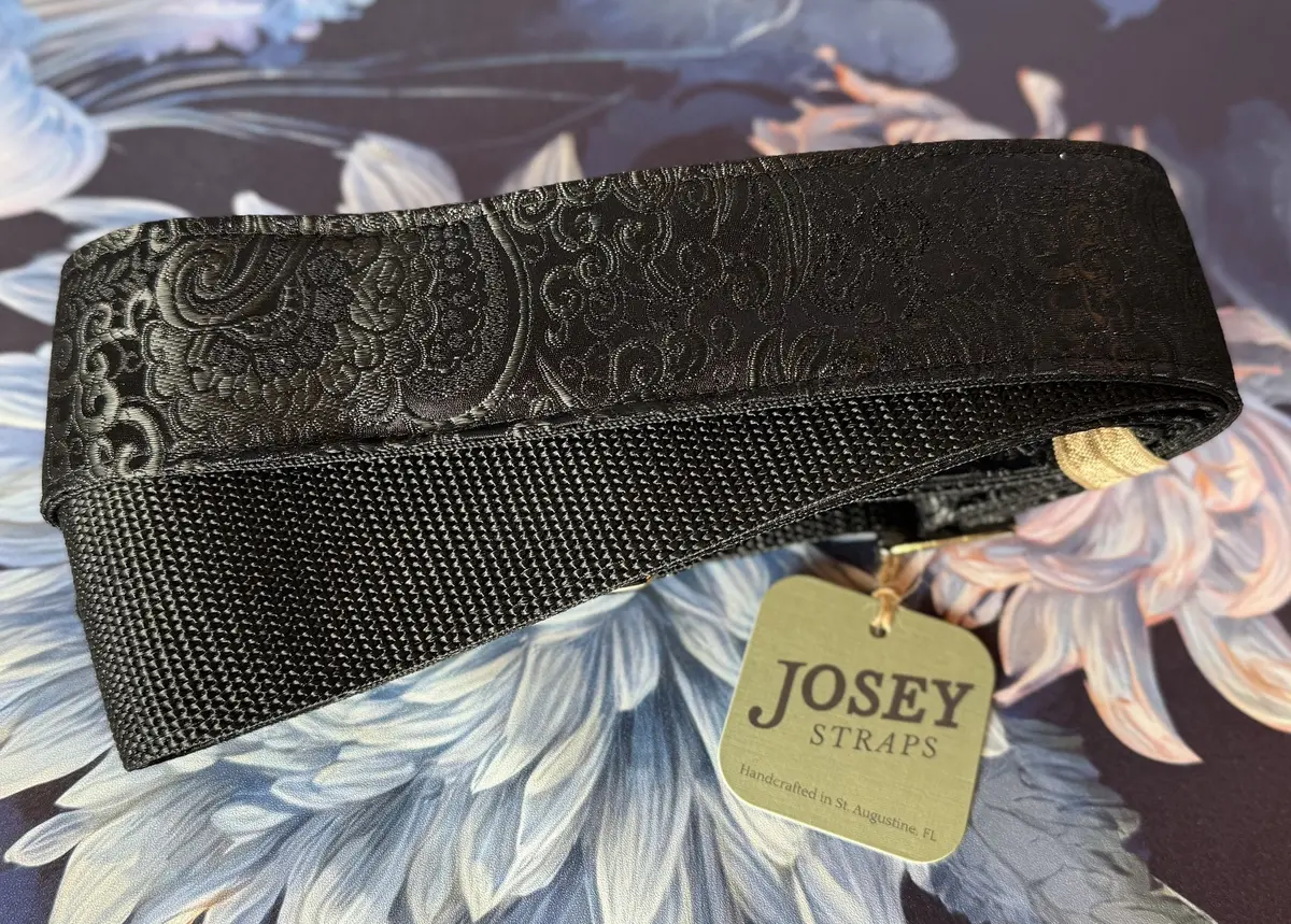 Josey Straps "The Abyss" Black Poly Guitar Strap *Free Shipping In The Usa 2