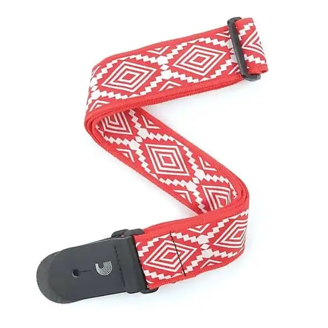 D'addario 2" Guatemalan Red Guitar Strap *Free Shipping In The Usa* T20w1414 1