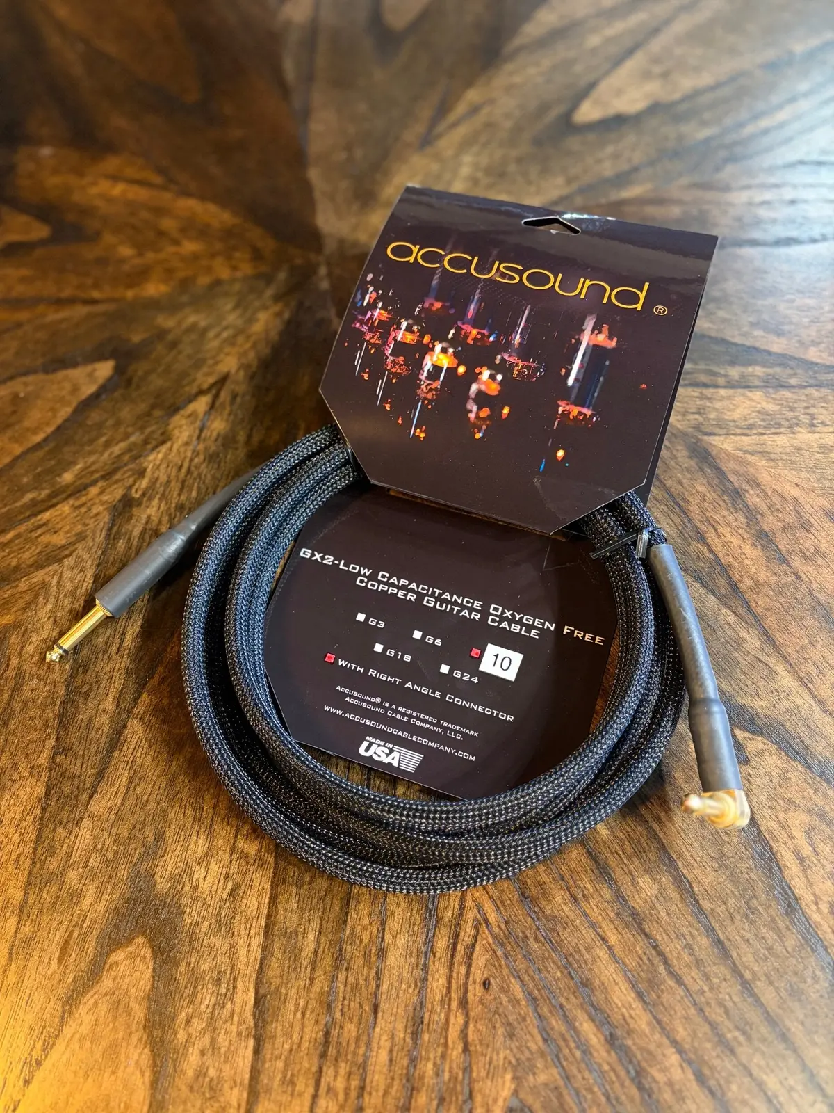 Accusound Gx2 10' Studio Guitar Cable G10r 1