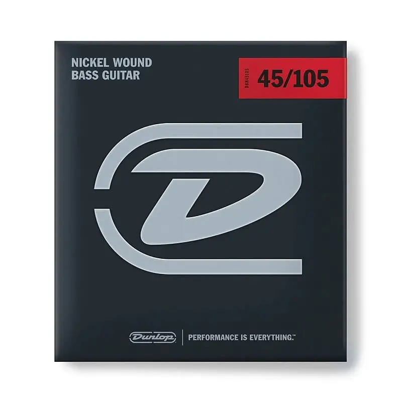 Dunlop Dbn45105 Nickel-Wound Stainless Steel Medium .45-.105 Electric Bass Strings 1