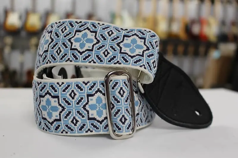 Souldier Strap Octagon Star Blue W/ Black Ends And White Backing Gs0951 *Free Shipping In The Usa* 1