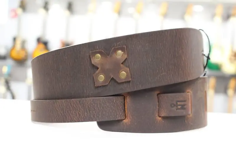 Lm Products Guitar Strap Leather Guitar Strap  Brown Viking God Of War Vk-3 Br *Free Shipping In The Usa* 1