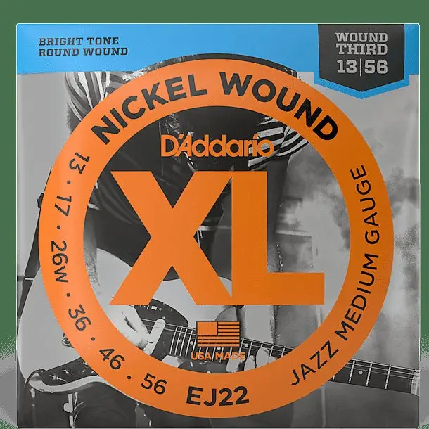 D'addario Ej22 Nickel Jazz Medium Electric Guitar Strings, 13-56 1