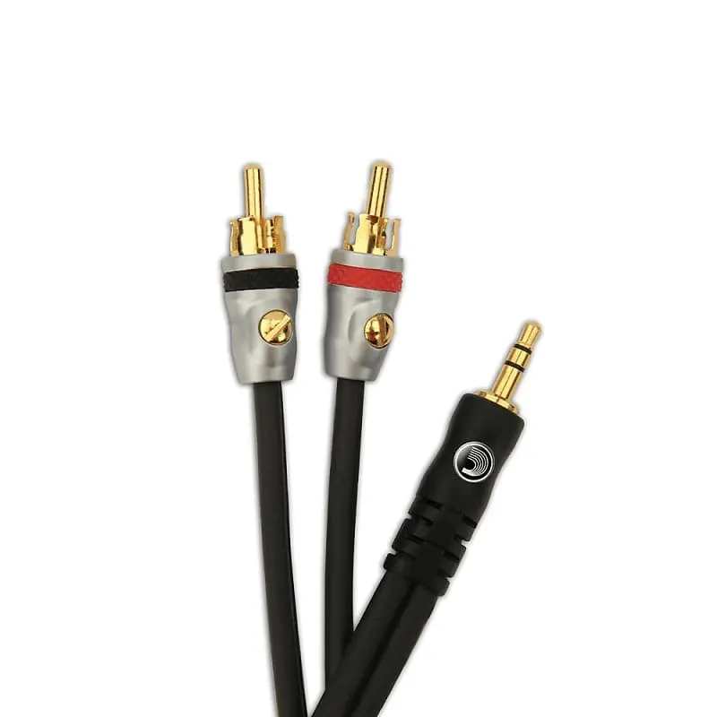 D'addario Pw-Mp-05 Dual Rca Male To Stereo 1/8" Mini Trs Cable - 5' 1