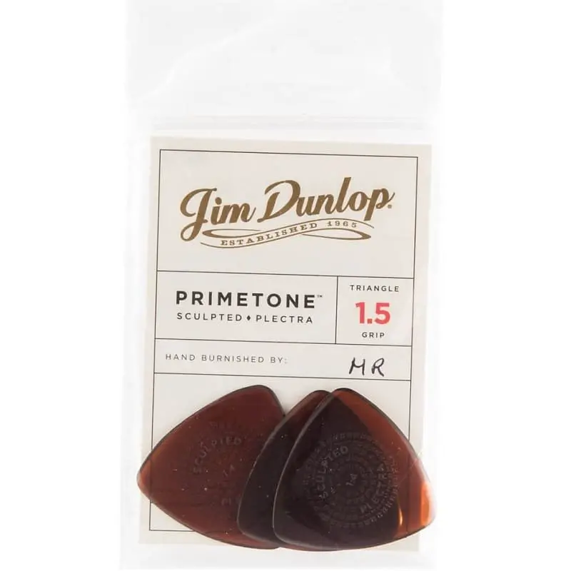 Dunlop 512P1.5 Primetone Triangle Grip Picks -- 3 Pack 1