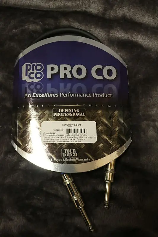 Pro Co Instrument Cable Q/Q  5Ft Eg-5 *Free Shipping In The Usa* 1