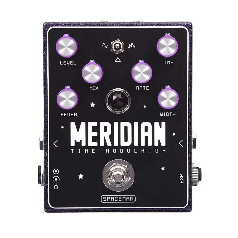 Spaceman Effects Meridian Time Modulator Chorus/Vibrato/Flanger Purple Sparkle *Free Shipping In The Us* 1