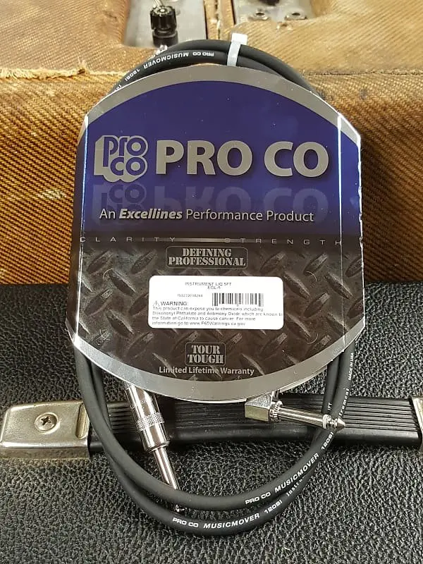 Pro Co Egl-5 L/Q 5 Ft Instrument Cable *Free Shipping In The Usa* 1