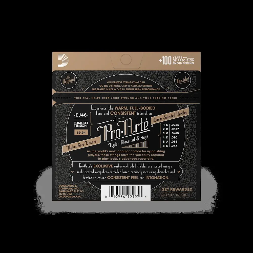 D'addario Ej46 Pro-Arte Hard Tension Nylon Classical Guitar Strings 2