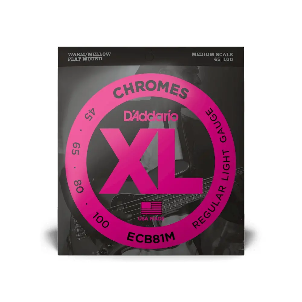 D'addario Ecb81m Regular Light Medium Scale Flatwound Bass Strings 1