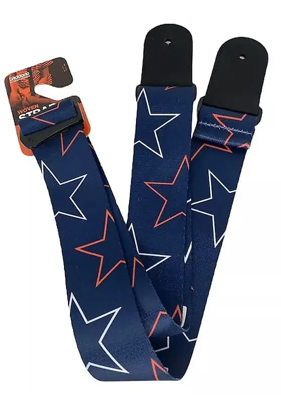D'addario 2" Guitat Strap Patriotic Stars *Free Shipping In The Usa* P20w1503 1