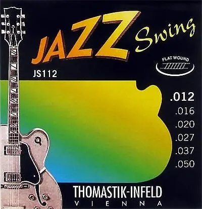 Thomastik-Infeld	Js112 Jazz Swing Nickel Flat-Wound Guitar Strings - Medium Light (.12 - .50) 1