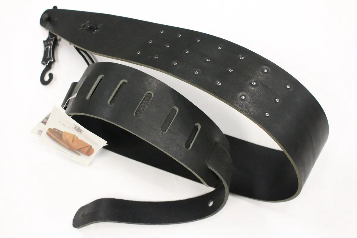 Levy's Mv317onx-Blk Black Leather Guitar Strap *Free Shipping In The Us* 1
