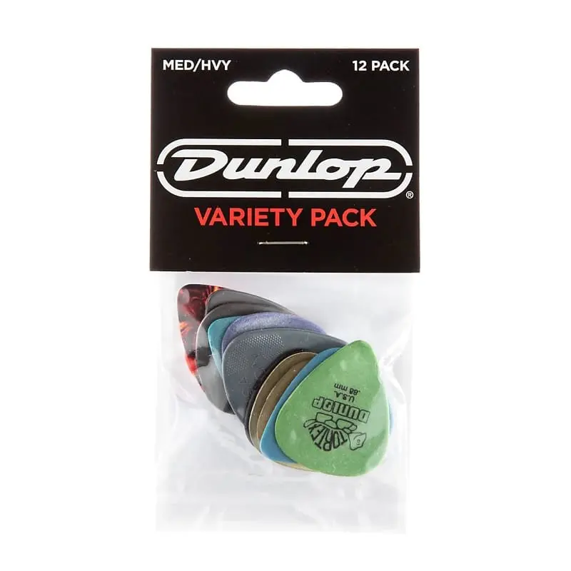 Dunlop Guitar Picks Md/Hv Variety Pack Picks, 12 Pack- Pvp102 1