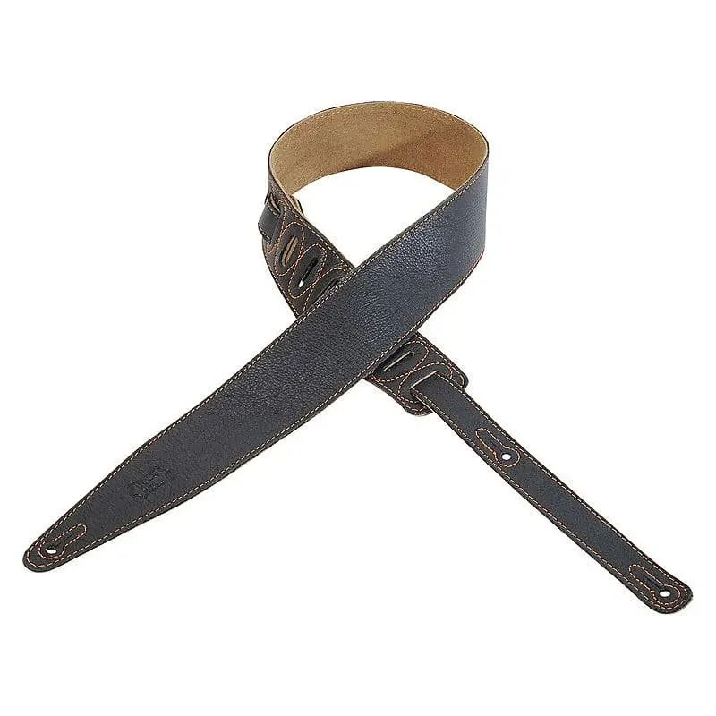 Levy's Mg317wyt-Blk Black Garment Leather Guitar Strap *Free Shipping In The Usa* 1