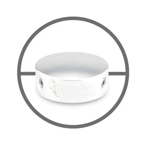 Barefoot Buttons V1 Silver Big Bore 17-V1-Bb-Sv 1