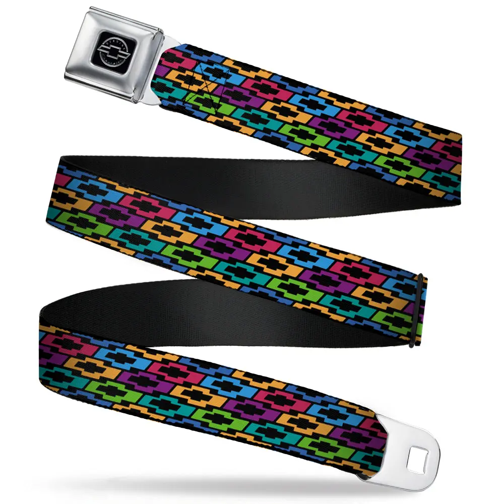 Chevy Bowties Seatbelt Belt Multi Color Webbing 1