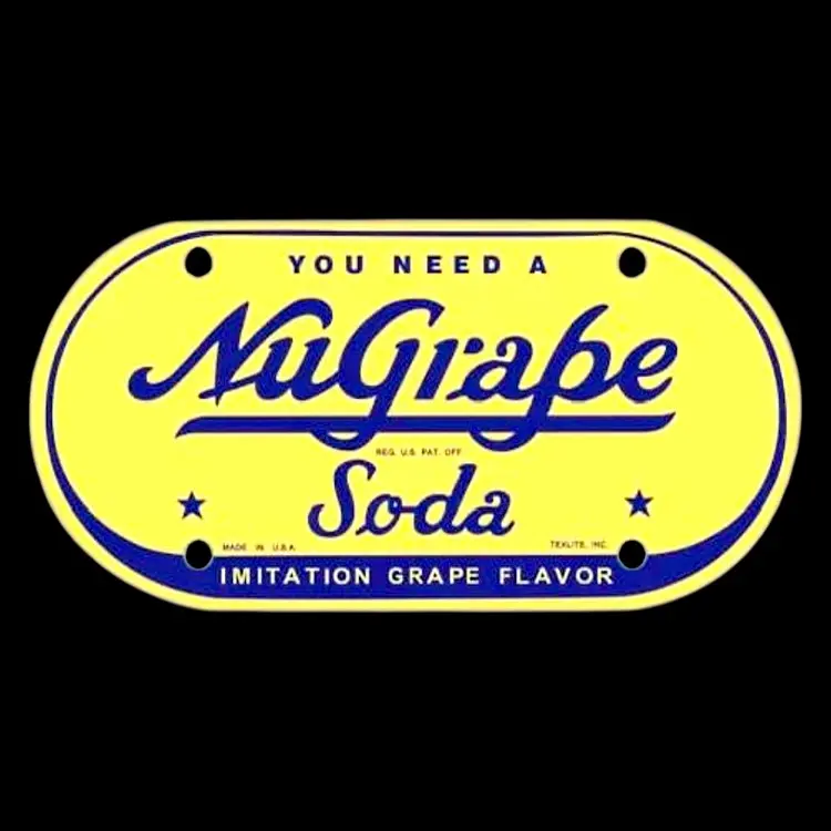 Nugrape Soda  Porcelain Enamel Vintage Metal Reproduction 1