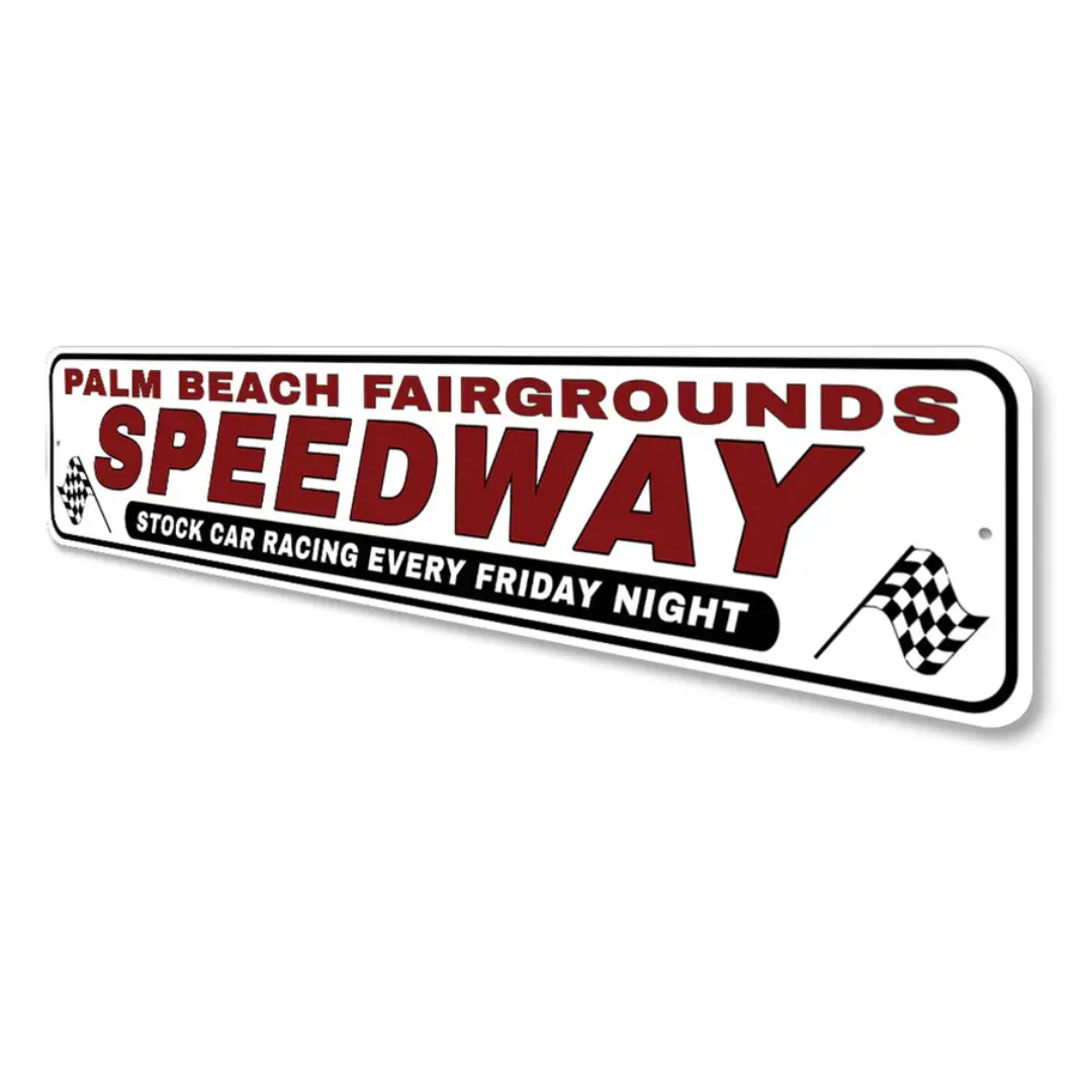 Palm Beach Speedway Sign - Aluminum Sign 1