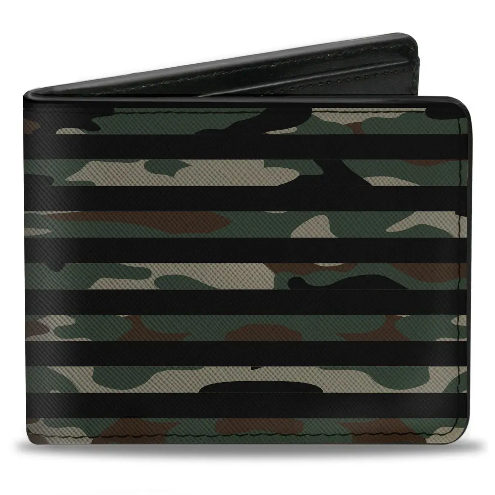 Chevrolet Bowtie American Flag Weathered Camo Bi-Fold Wallet 1