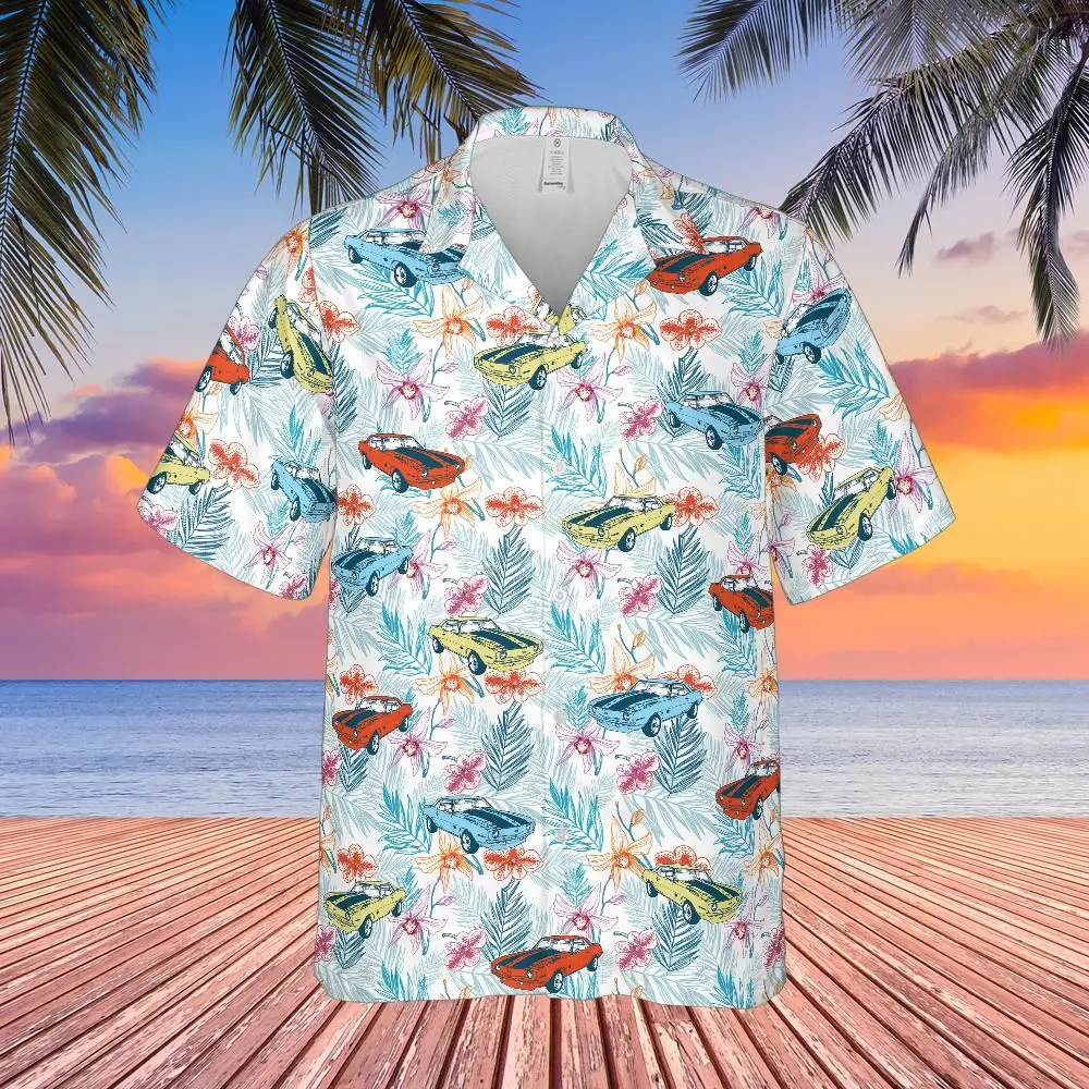 Camaro Multicolor Hawaiian Shirt 1