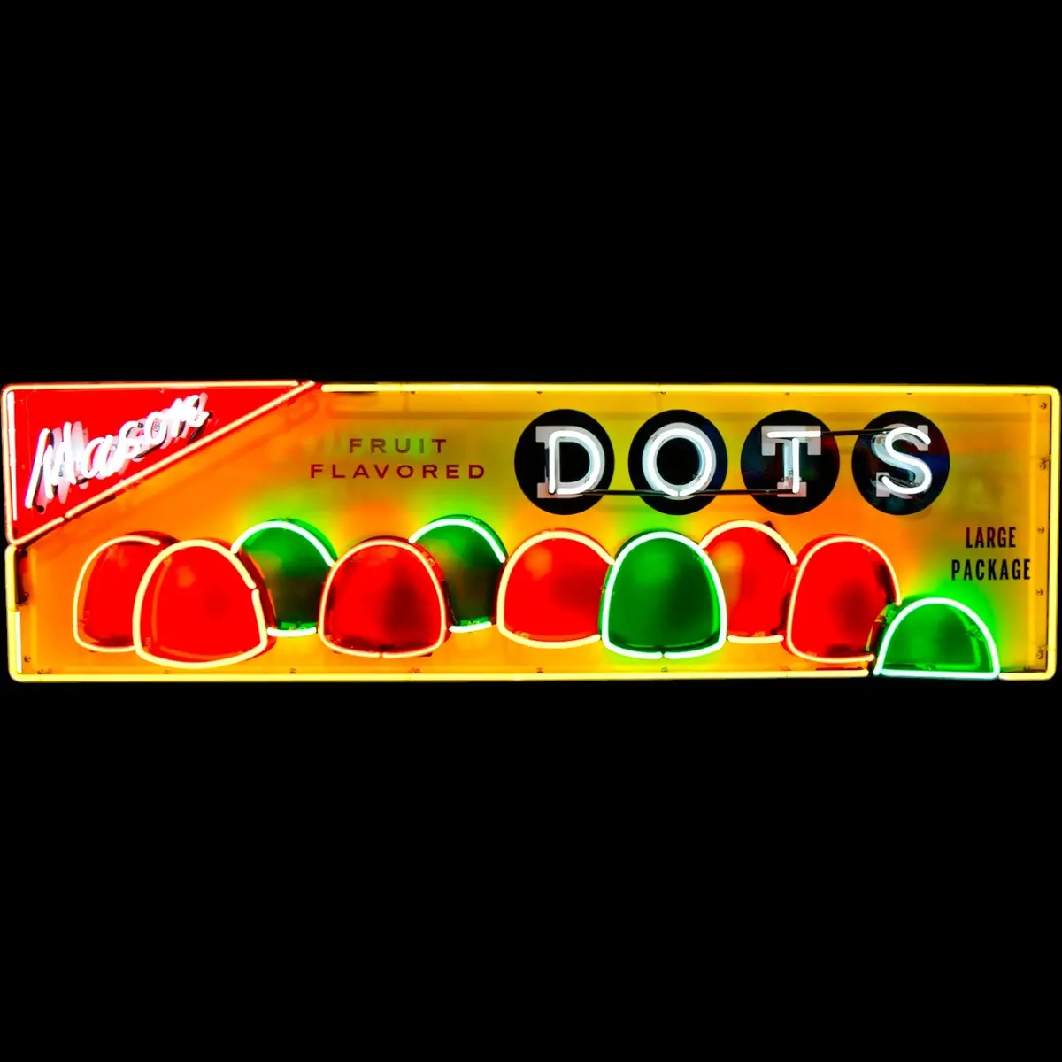 Masons Dots Retro Candy Neon Porcelain Panel Display Sign With Steel Can 1