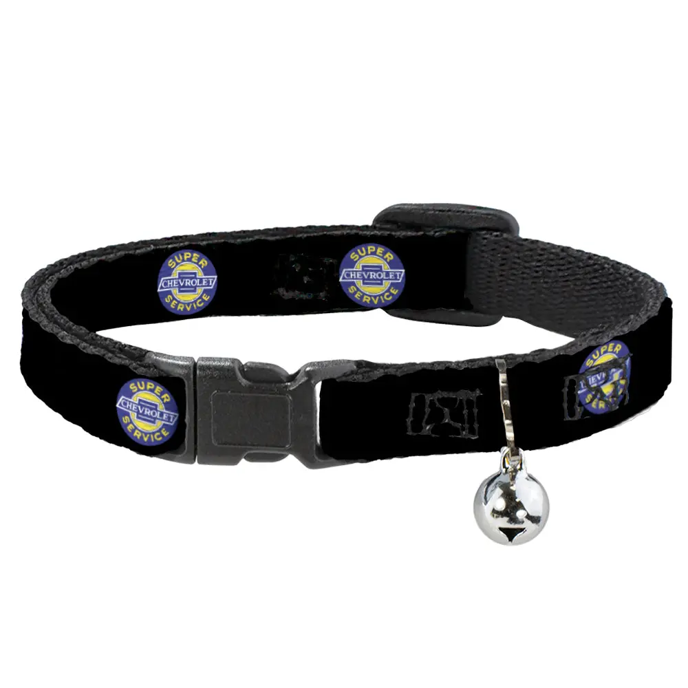 Chevrolet Super Service Logo Black Breakaway Cat Collar 1
