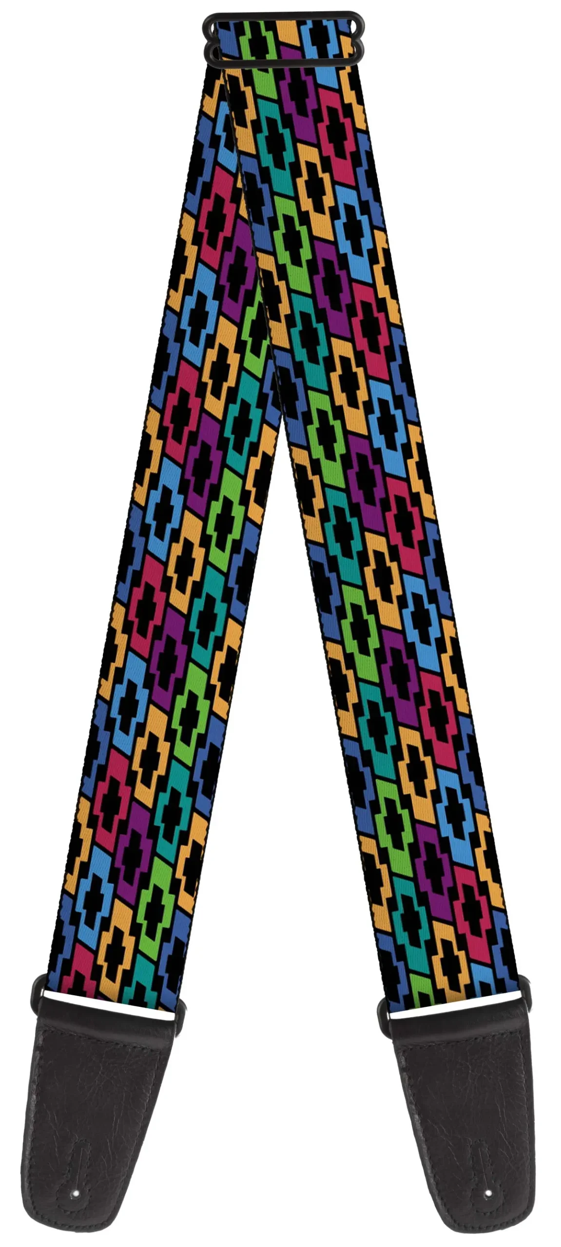 Chevy Bowties 5-Row Multi Color Guitar Strap 1