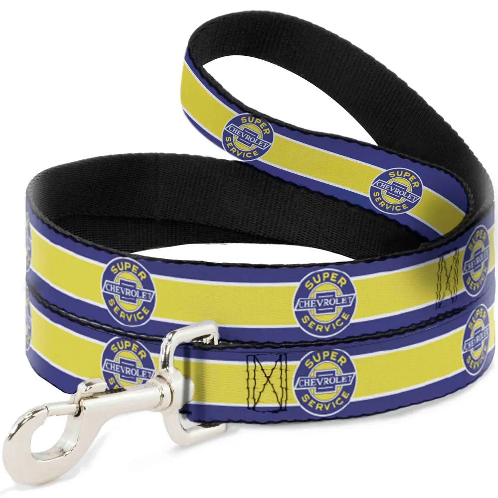 Chevrolet Super Service Logo W/Stripe Blue & Yellow Dog Leash 1
