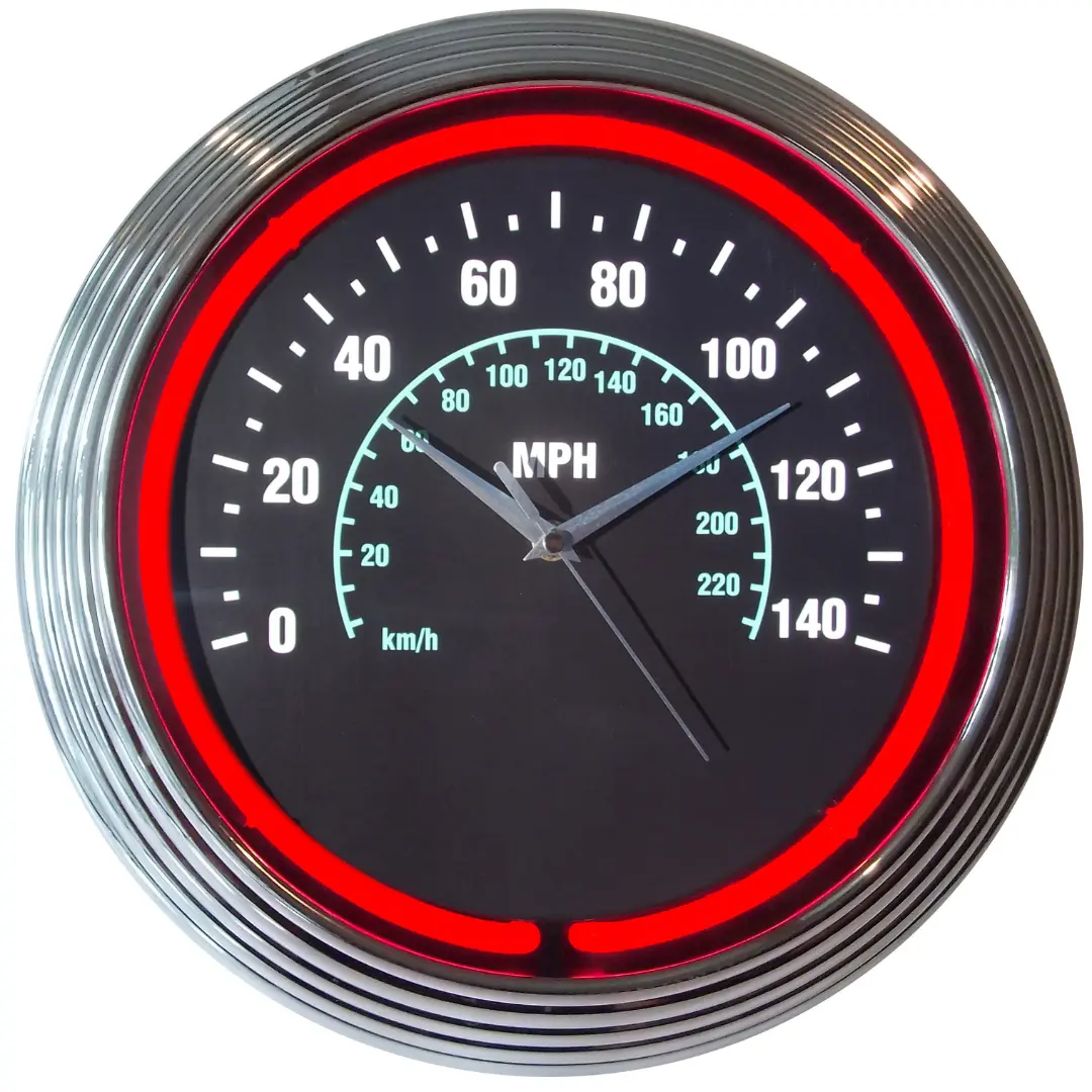 Speedometer Neon Clock 1