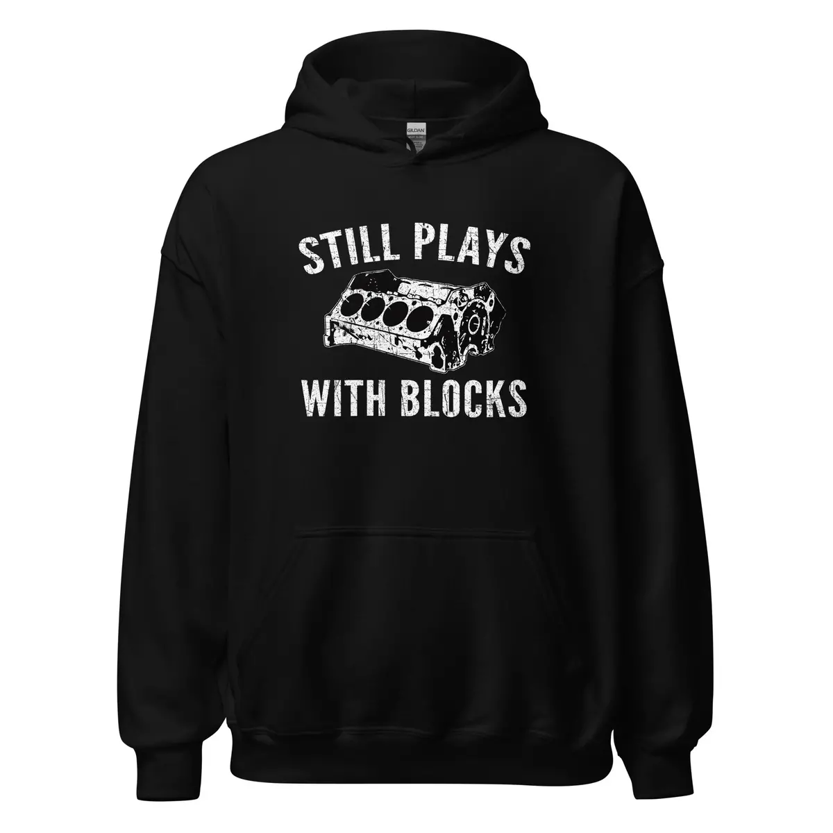 Still Plays With Blocks, Mechanic, Car Enthusiast Hoodie Sweatshirt 1