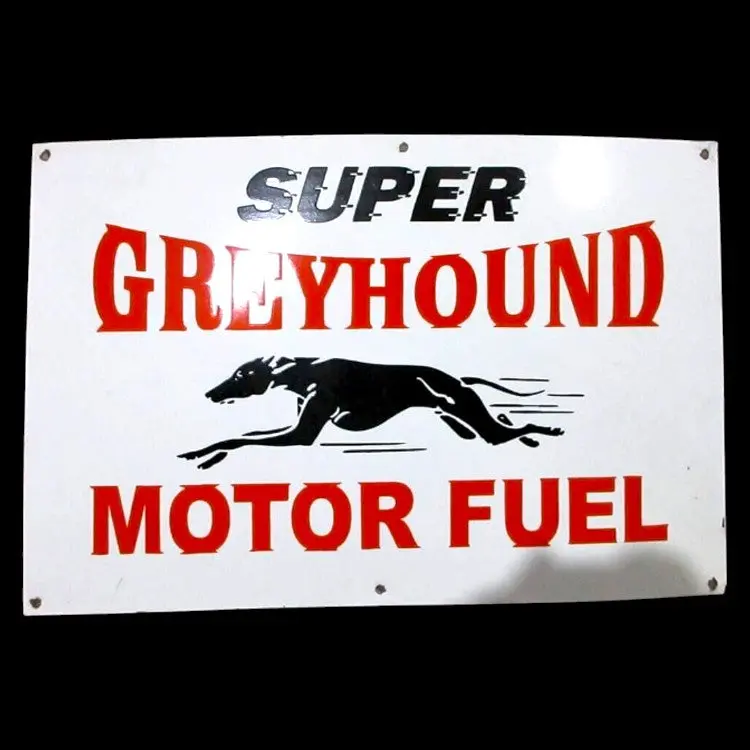 Super Greyhound Motor Fuel Porcelain Enamel Vintage Metal Reproduction 1