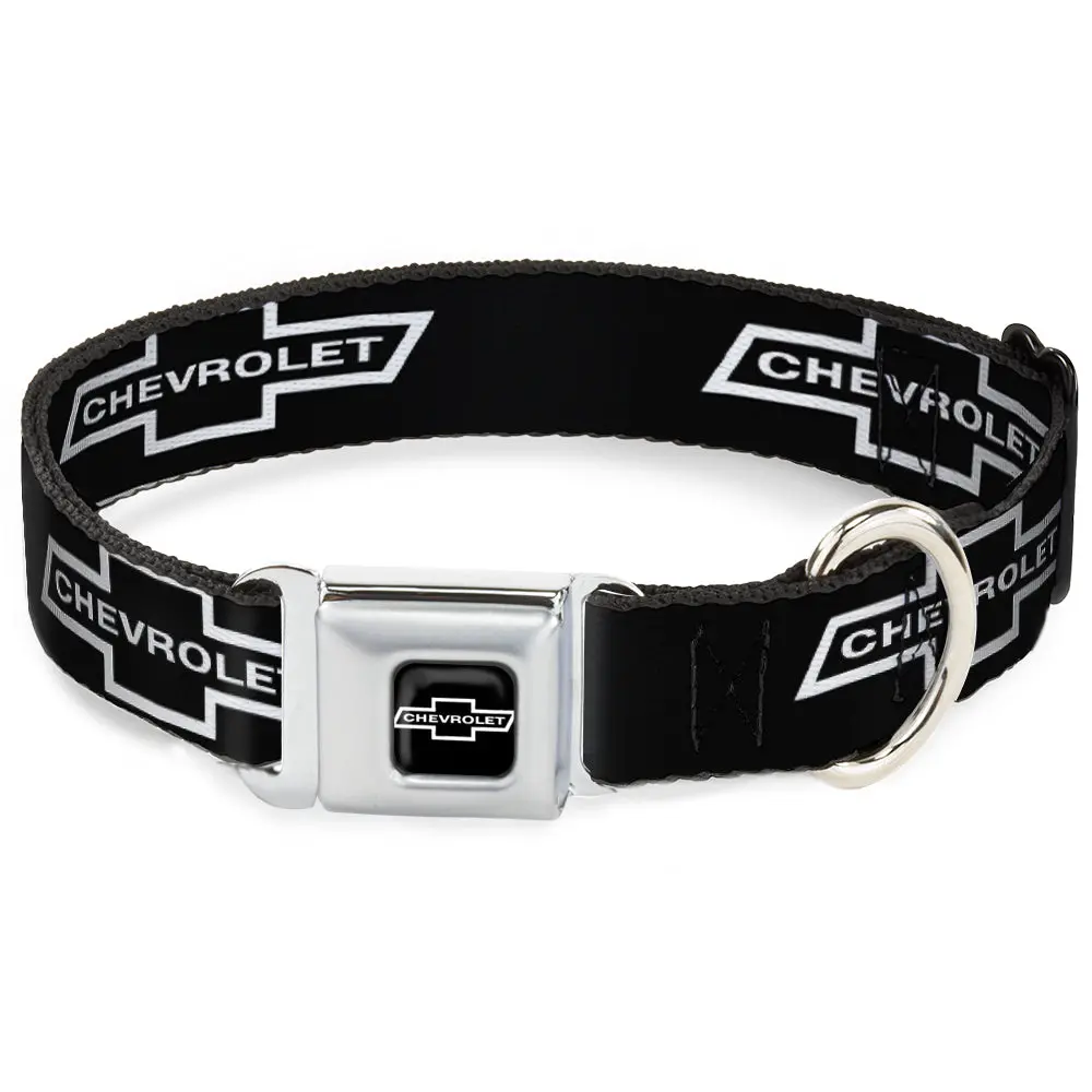 1965 Chevrolet Bowtie Black & White Seatbelt Buckle Collar 1