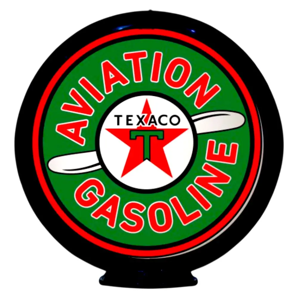 Texaco Aviation Gasoline Lighted Globe Gas Pump Topper 1
